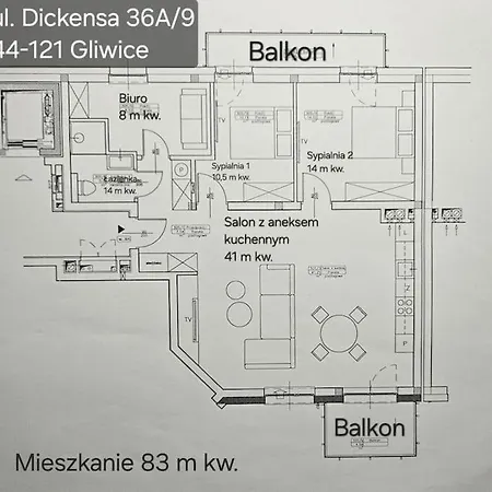 Lejlighed Dickensa 36a *